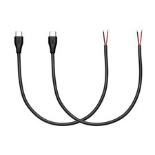 2Pcs 0.25m/0.82Ft USB C Pigtail Cable, 5V 5A Type C to 2 Pin Wires, Black picture