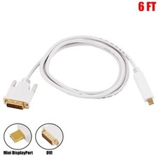 6FT Mini DisplayPort MDP Male to DVI Male Cable Mac Monitor 32AWG Gold Plated picture