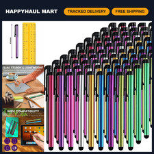 100 Pack Stylus Pens for Touch Screen Devices - Thick Rubber Tip, Multi-Color Se picture