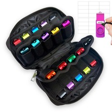 WesData USB Flash Drive Storage Case, 20 Slots Electronic Organizer, Blac picture