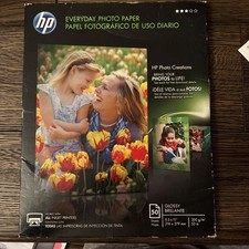 NEW HP Everyday Glossy Inkjet Photo Paper 50 Sheets 8.5