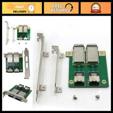 Mini SAS SFF-8088 to SAS36P SFF-8087 Adapter with PCI Bracket - Dual Connector, picture