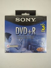 Sony DVD+R 3 Pack - 120 Min~4.7GB~1X-8X 3DPR47L3 AccuCore- NEW SEALED picture