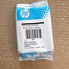 HP Instant Ink Genuine/Original 61/301 Black Inkjet Cartridge B3B27A picture