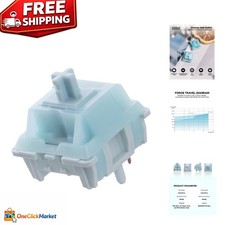 MX-Compatible 100 PCS Creamy Jade Pre-Lubed Linear Switches for Gaming Keyboards picture