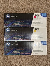 Genuine HP LaserJet 304A Toner 3-Pack CC533A CC532A CC531A Factory Sealed OEM picture