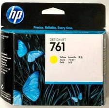 GENUINE FACTORY SEALED HP 761 Yellow Printhead CH645A T7100 T7200 dated 2021 picture