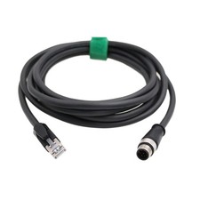 HangTon Gige Ethernet M12 8 Pin ACode Male To RJ45 CAT6 Shielded Cable 2M picture