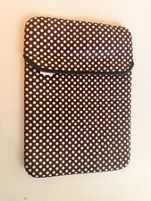 The MacBeth Collection Brown/White Polka Dot Laptop Sleeve Case picture