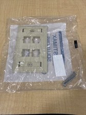 CommScope Systimax Lucent Ivory 4Port Faceplate w/Label Strip 108168550M14L-246 picture