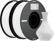 PLA Filament 1.75mm 2KG Bundle 2 Pack 1KG Spools White for FDM Printers picture