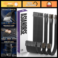 Custom Sleeved PSU Cable Extension Kit 16AWG for GPU PC Power Supply, 30CM picture