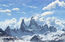 Landscape nature snow winter Custom Gaming Mat Desk picture