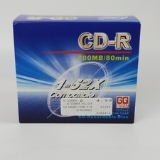 Great Quality GQ CD-R 10 Pack w/ Slim Cases 700 MB/80 Min 1-52x NOS Sealed picture