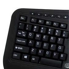 ADESSO - TRU-FORM MEDIA WKB-1500GB ERGONOMIC WIRELESS MEMBRANE KEYBOARD -  BLACK picture