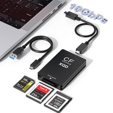 10Gbps CFexpress/XQD/SD Cards Reader 3-in-1 CFexpress Type B Card Readers Ada... picture