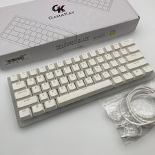 GAMAKAY 61-Key Compact Mechanical Gaming Keyboard White USB Cable picture
