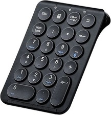 SANWA Bluetooth Numeric Keypad, Rechargeable Wireless Ten Key Number Black  picture