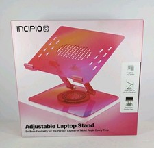 Incipio Adjustable Laptop Stand Pink Dual Pivot Swivel Light Weight New picture