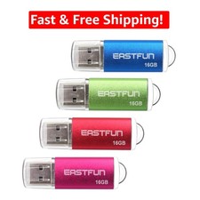 4-Pack 16GB USB 2.0 Flash Drives with LED Indicator - Elegant Colors Available picture