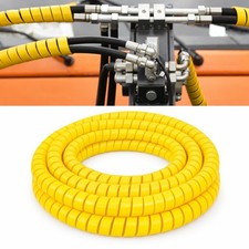 25ft 1/2in Spiral Wrap Hose  Cable Protector Sleeve, Yellow, Heavy-Duty picture