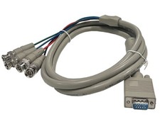 High-Quality 6 FT RGBS To VGA - 4BNC To D-sub 15-Pin VGA Breakout Combiner Cable picture