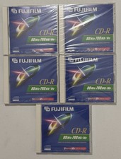 Lot Of 5 Fuji CD-R 80 Min 700MB/Mo Up To 16x Write Speed, NEW SEALED picture