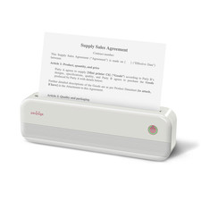Portable Thermal Wireless Printer Inkless A4 203DPI White with 1 Roll Paper picture