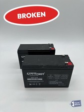 (BROKEN) ExpertPower 12V 7Ah SLA Rechargeable Battery Pack of 2 F1 EXP1270 picture