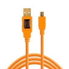 Tether Tools TetherPro USB 2.0 to Mini-B 5-Pin Cable, 15 Feet (4.6 m) Orange picture