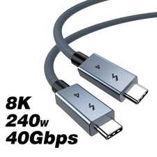 UGOURD USB C Thunderbolt 4 40Gbps USB4 Cable USB Type C to C 240W Fast Charging picture