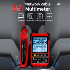 Multifunctional Network Cable Tester With LCD Display Multimeter Line Finder Red picture