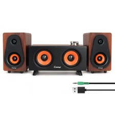 cinnkeyi 【2026 Update】 USB 2.1 Computer Speakers with Subwoofer, 3.5mm/USB In... picture