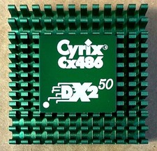 Cyrix Cx486 DX2 50 CPU - Vintage - Gold - Ceramic - Working Pull  picture