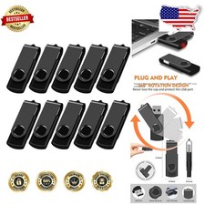 Bulk 64GB USB Jump Drives 10 Pack Fast Read/Write Portable Storage picture