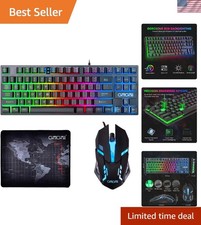 Enhanced Gaming Experience: 87-Key RGB Backlit Keyboard & Gaming Mouse picture