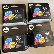 4 Pack - HP 68 Tri-Color Ink Cartridges  7FP20TN EXP 11/26 picture