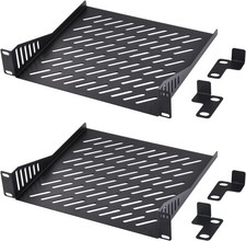 GeeekPi 2PCS 1U Rack Mount Shelf for 10 inch Server Rack, 7.87