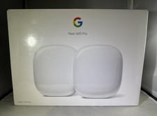 Google Nest Wifi Pro Wi-Fi 6E Mesh Router 2 Pack Snow GA03689-US NEW Fast Ship picture