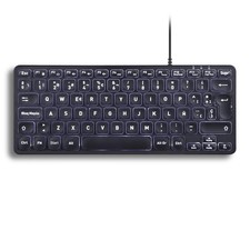 PERIBOARD332 Teclado Mini USB Retroiluminado con Cable QWERTY Espanol Negro picture