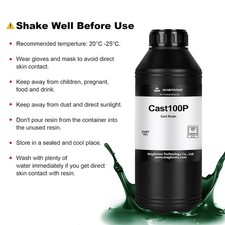 Magforms Cast100P 3D Printing Resin Green 500g 405nm UV Photopolymer Castable picture
