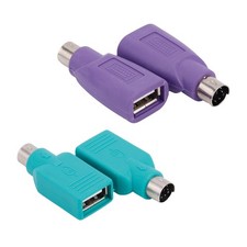 4pcs PS/2 to USB A Adapters, PS/2 to USB A Converter (2 Colors) Durable PS/2 to picture
