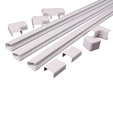 C2G Cables To Go 16318 CordMate II OnWall Cable Concealer Cord Hider Kit White picture
