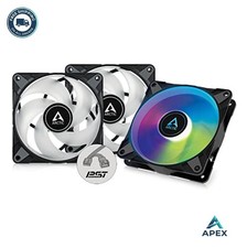 120mm Case Fan 3 Pack PWM ARGB LED 200-2000 RPM Static Pressure 4 Pin PC Cooling picture