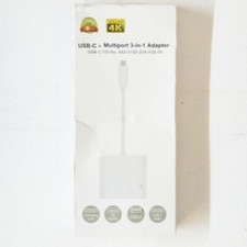 USB-C Multiport 3 in 1 Adapter Ultra HD 4K usb 3.0 usb c male charging port  picture
