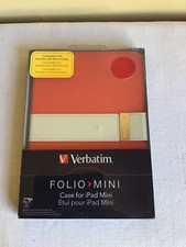 New Open Box Verbatim Folio Mini Red Gray iPad Mini Slim Profile Case #98419 picture