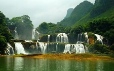 Landscape nature waterfall water Custom Gaming Mat Desk picture