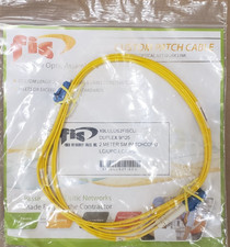 FIS X9LULUS2FISCU Fiber Patch Cable, LC/UPC-LC/UPC, 2 meters, 1.6mm, Dimplex, SM picture