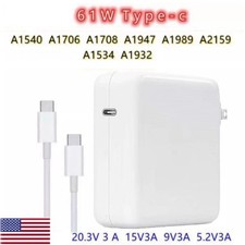 61W Type C USB C LOT Charger for MacBook Pro 13