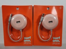 2 Pack-Surf ONN USB 2.0 Hub with 4 USB 2.0 Ports in one Connection 5 inch NEW  picture